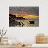 Monet - Een Boat Ashore, mooie kunst, Poster (Keuken)