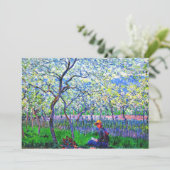 Monet - Een boomgaard in de lente Kaart (Staand voorkant)