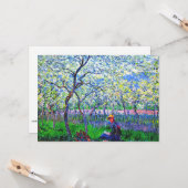 Monet - Een boomgaard in de lente Kaart (Voorkant / Achterkant in situ)