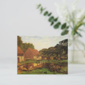 Monet - Een Farmyard in Normandië, mooie kunst, Briefkaart (Staand voorkant)
