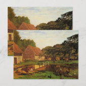 Monet - Een Farmyard in Normandië, mooie kunst, Briefkaart (Voorkant / Achterkant)