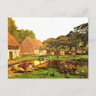 Monet - Een Farmyard in Normandy Briefkaart