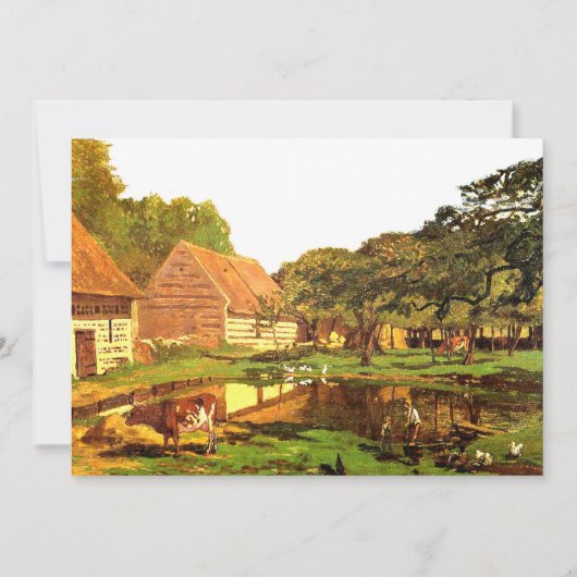 Monet - Een Farmyard in Normandy Kaart (Voorkant)