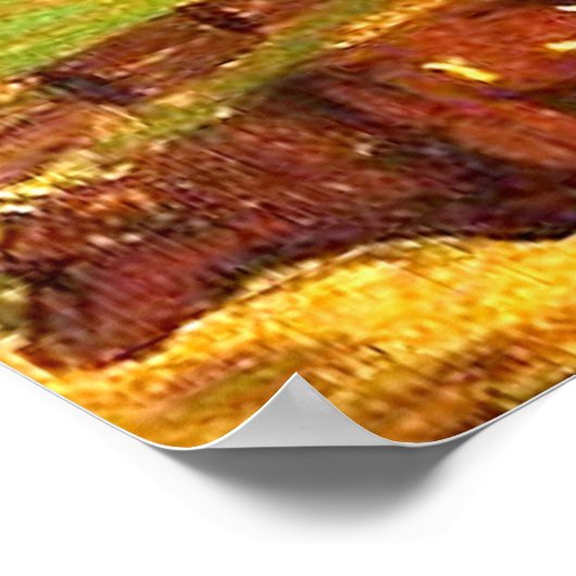 Monet - Een Farmyard in Normandy Poster (Hoek)