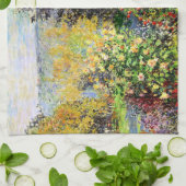 Monet - Een hoek van de tuin in Montgeron Theedoek (Gevouwen)