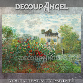 Monet - Een hoek van de tuin met Dahlias Decoupa Tissuepapier