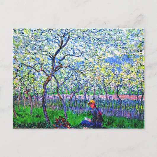 Monet - Een Orchard in de lente Briefkaart (Voorkant)