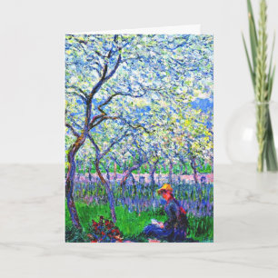 Monet - Een Orchard in de lente Kaart