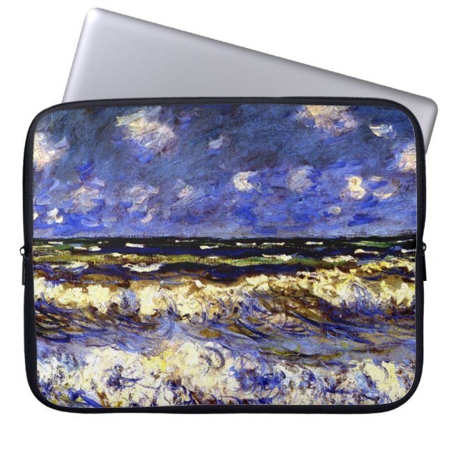 Monet - Een stormachtige zee Laptop Sleeve (Voorkant)