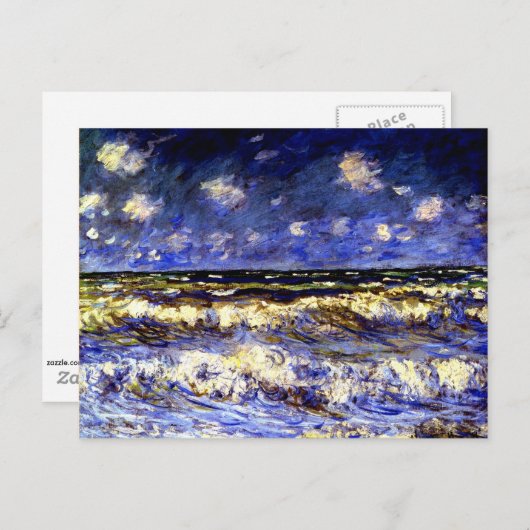 Monet - Een Stormy-Zee Briefkaart (Voorkant / Achterkant)