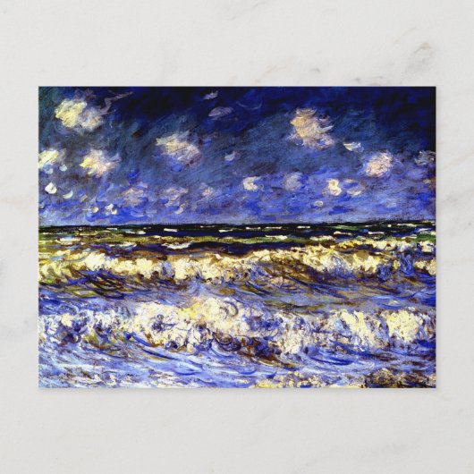 Monet - Een Stormy-Zee Briefkaart (Voorkant)