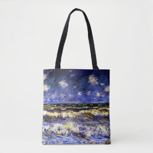 Monet - Een Stormy-Zee Tote Bag