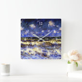 Monet - Een Stormy-Zee Vierkante Klok (Huis)