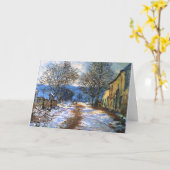 Monet - Effect of Snow at Limetz, fijne art Kaart (Gele Bloem)