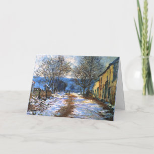 Monet - Effect of Snow at Limetz, fijne art Kaart