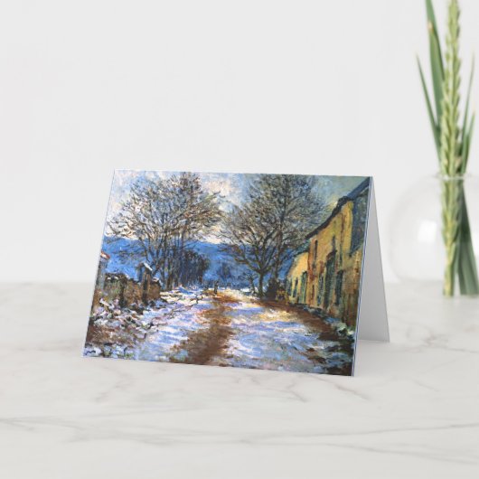 Monet - Effect of Snow at Limetz, fijne art Kaart (Voorkant)
