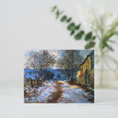 Monet - Effect van sneeuw bij Limetz Briefkaart (Staand voorkant)