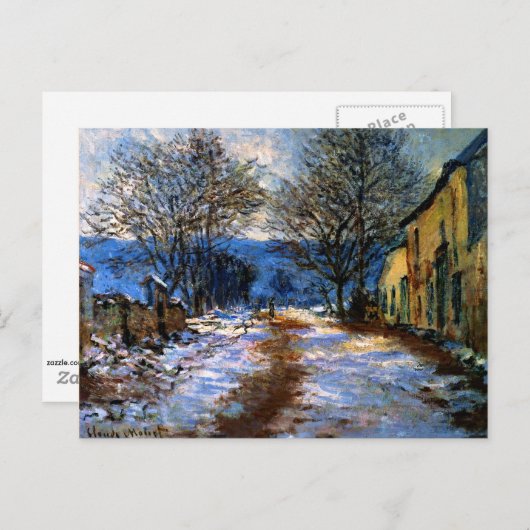 Monet - Effect van sneeuw bij Limetz Briefkaart (Voorkant / Achterkant)