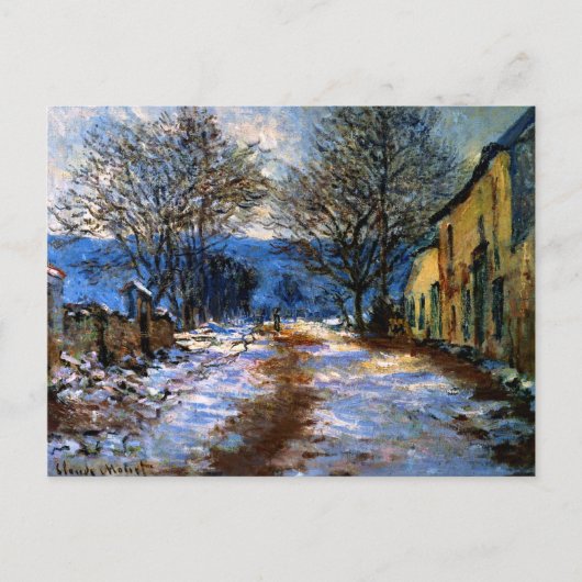 Monet - Effect van sneeuw bij Limetz Briefkaart (Voorkant)