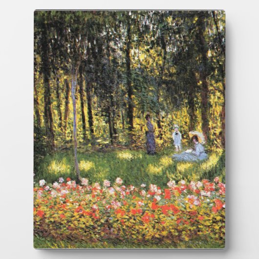 Monet - Familie van de kunstenaar in de tuin Fotoplaat (Voorkant)