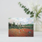 Monet Field of Red Poppies Briefkaart (Staand voorkant)