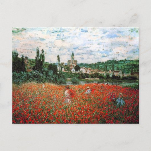 Monet Field of Red Poppies Briefkaart (Voorkant)