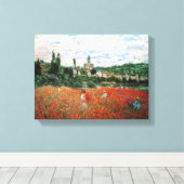 Monet Field of Red Poppies Canvas Afdruk (Insitu (Houten vloer))