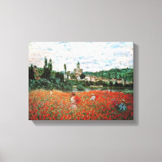 Monet Field of Red Poppies Canvas Afdruk (Voorkant)