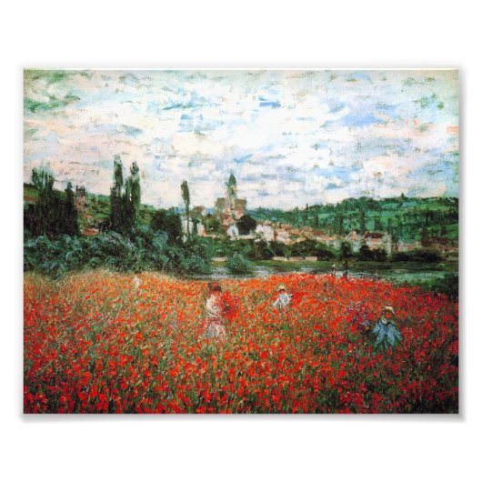 Monet Field of Red Poppies Foto Afdruk (Voorkant)