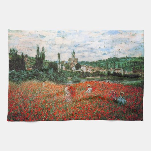 Monet Field of Red Poppies Kitchen Towel Theedoek (Horizontaal)