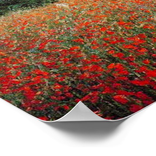 Monet Field of Red Poppies Poster (Hoek)