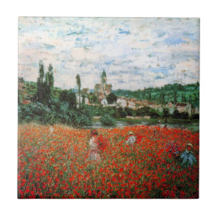 Monet Field of Red Poppies Tile Tegeltje