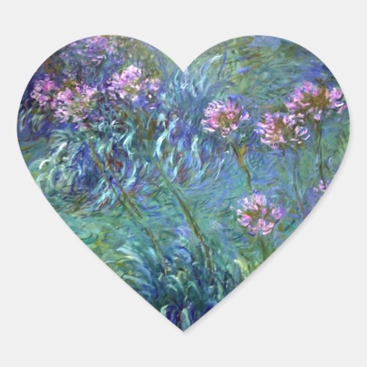 Monet Fine Art Flowers Agapanthus Sticker (Voorkant)