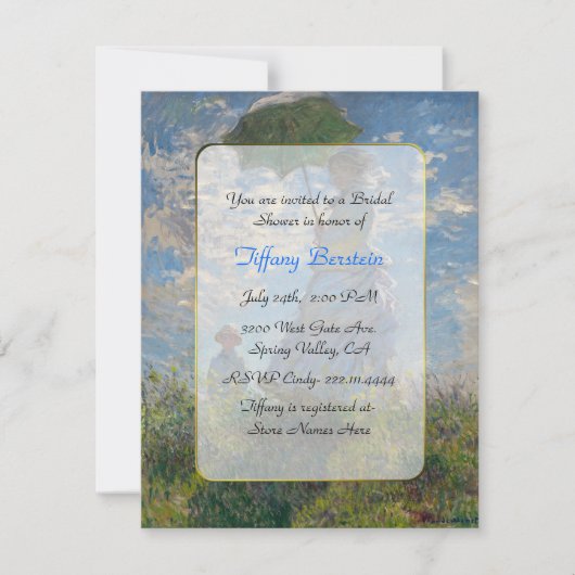 Monet Fine Art Vrijgezellenfeest Kaart (Voorkant)