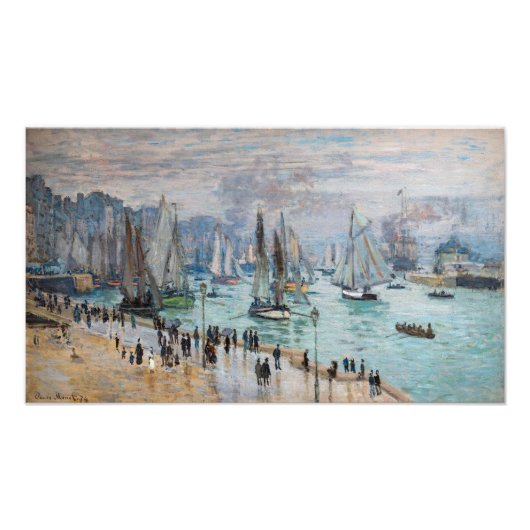 Monet - Fishing Boats Leaving the Harbor, Le Havre Foto Afdruk (Voorkant)