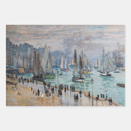Monet - Fishing Boats Leaving the Harbor, Le Havre Inpakpapier Vel (Voorkant)