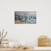 Monet - Fishing Boats Leaving the Harbor, Le Havre Poster (Keuken)