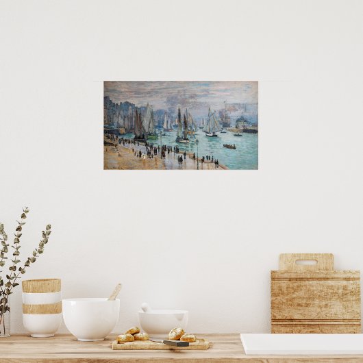 Monet - Fishing Boats Leaving the Harbor, Le Havre Poster (Keuken)