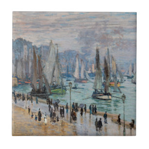 Monet - Fishing Boats Leaving the Harbor, Le Havre Tegeltje