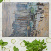 Monet - Fishing Boats Leaving the Harbor, Le Havre Theedoek (Gevouwen)