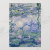 Monet Floral Arch Elegant Wedding Water Lilies  Kaart (Achterkant)