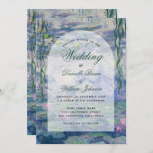 Monet Floral Arch Elegant Wedding Water Lilies  Kaart (Voorkant / Achterkant)