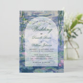 Monet Floral Arch Elegant Wedding Water Lilies  Kaart (Staand voorkant)