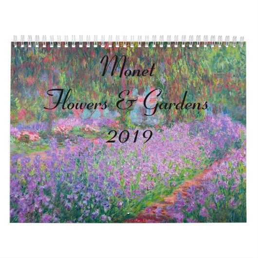 Monet Flower and Gardens 2019 Calendar Kalender (Hoes)