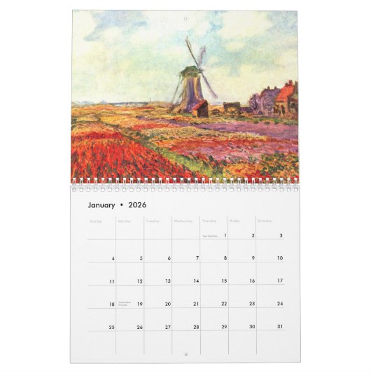 Monet Flower and Gardens 2019 Calendar Kalender (Jan 2026)