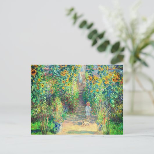 Monet Flower Garden Briefkaart (Staand voorkant)