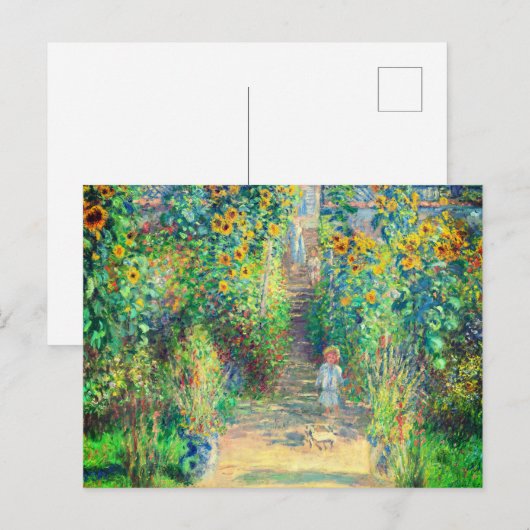 Monet Flower Garden Briefkaart (Voorkant / Achterkant)
