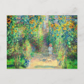 Monet Flower Garden Briefkaart (Voorkant)
