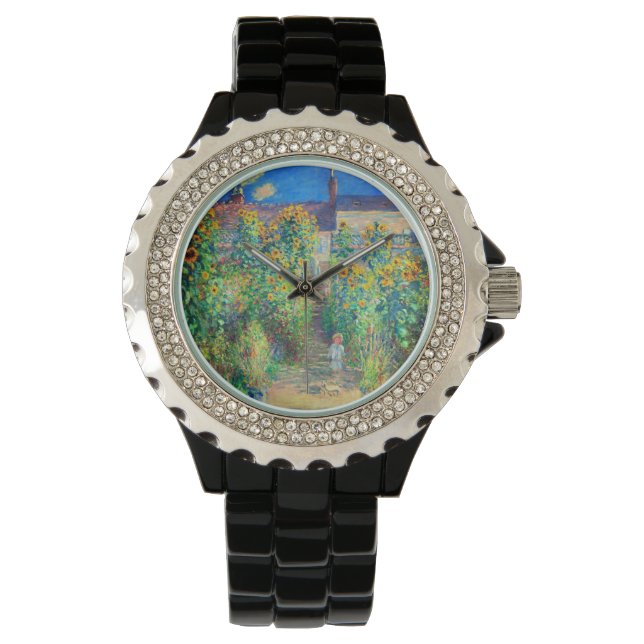 Monet Flower Garden Horloge (Voorkant)