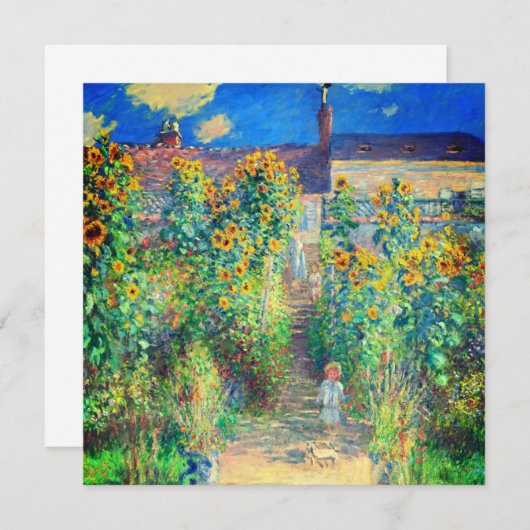 Monet Flower Garden Kaart (Voorkant / Achterkant)